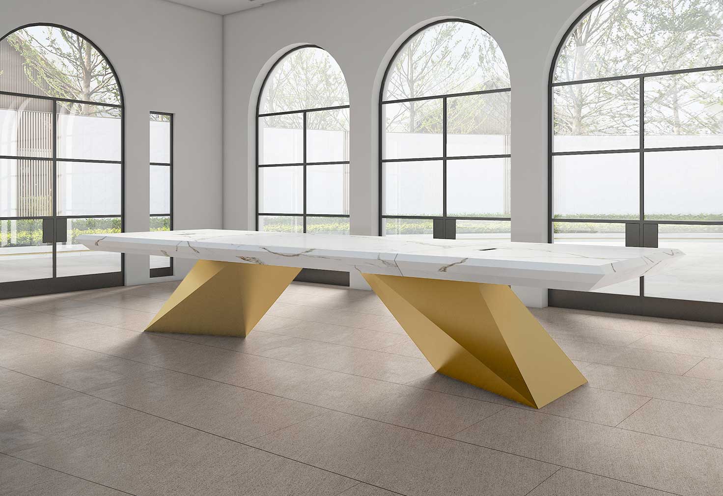 custom marble conference table