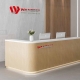 l shaped reception desk wood material