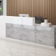 L shaped real marble reception desk