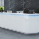 L shaped reception desk