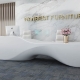 curved elegant reception desk